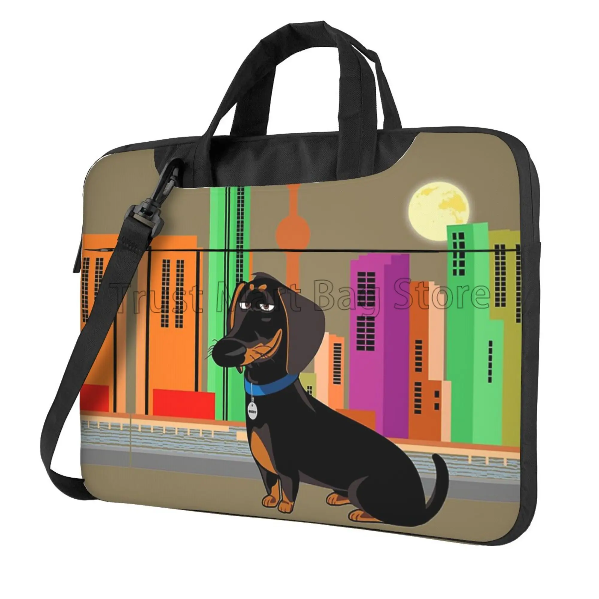 Tablet And Accessories Bag - Tas pembawa Laptop gambar Dachshund lucu