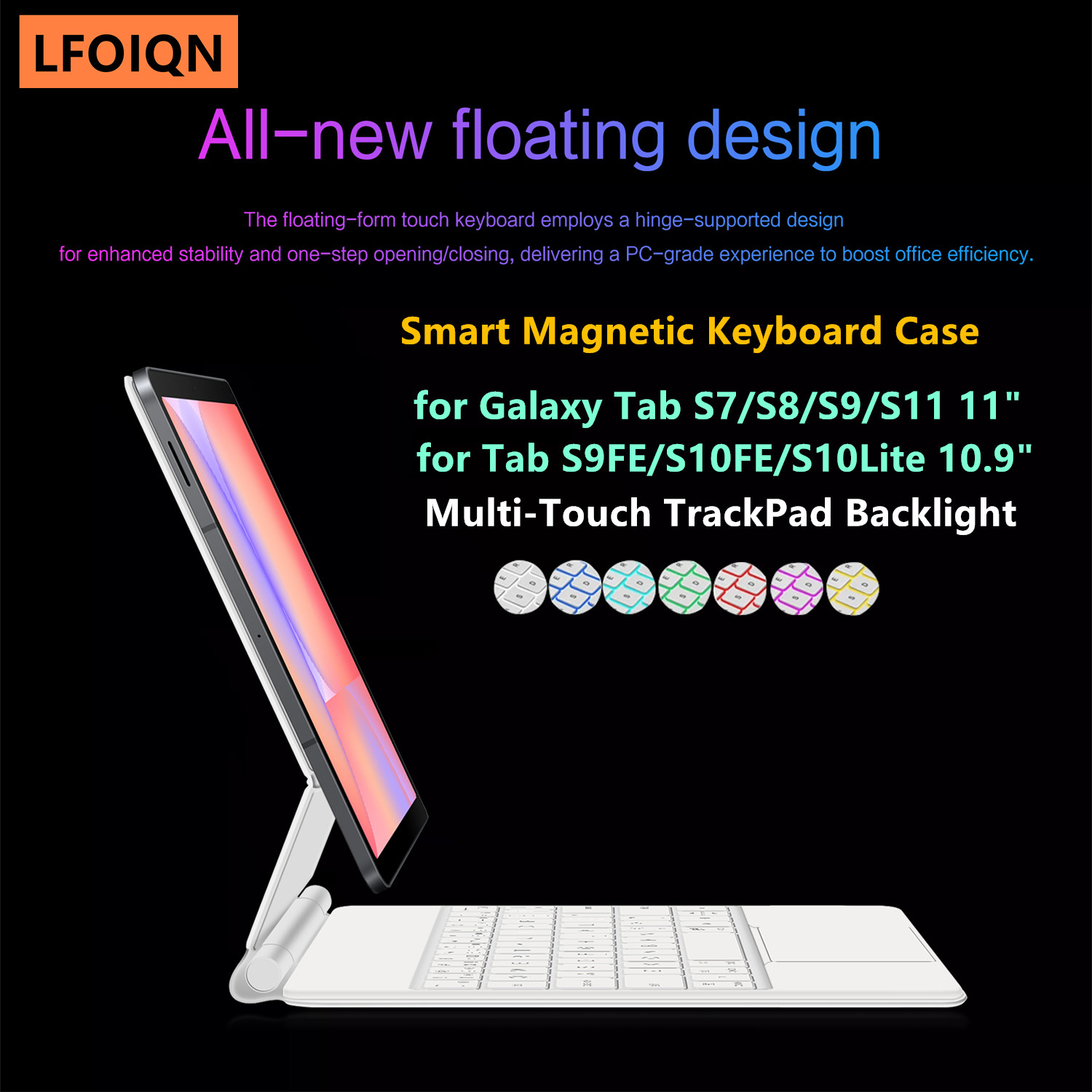 Samsung Tablet S10 Accessories - LFOIQN Keyboard Ajaib untuk Samsung Galaxy