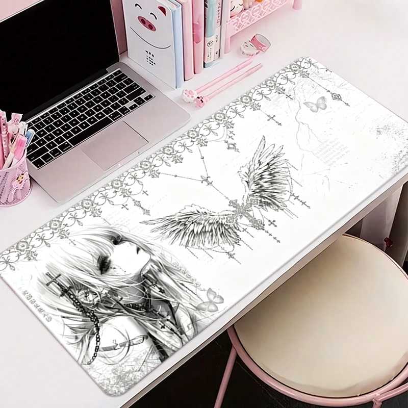 Tablet With All Accessories - Alas Mouse Kulit Hitam Putih Estetika