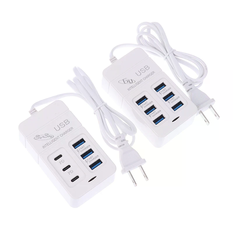 1PC Charger USB Multiport 6 Po - Usb Hub Type C ulasan dan harga