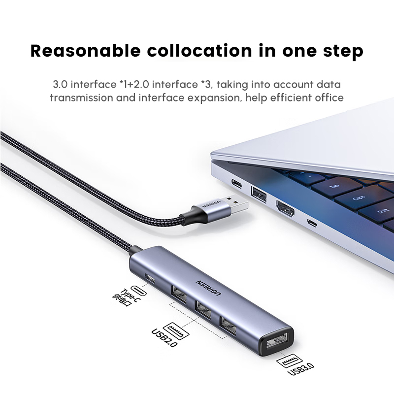 UGREEN USB Hub dengan 4 Port U - Usb Hub Type C ulasan dan harga
