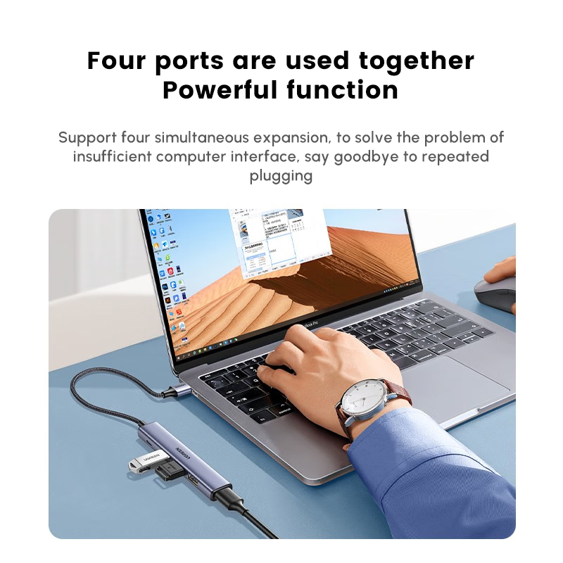 UGREEN USB Hub dengan 4 Port U - Usb Hub Type C ulasan dan harga