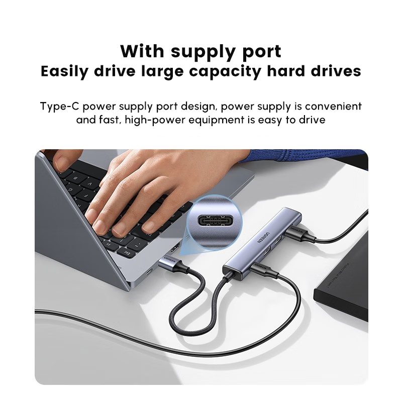 UGREEN USB Hub dengan 4 Port U - Usb Hub Type C ulasan dan harga